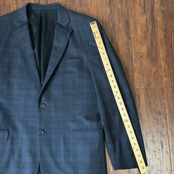 BURBERRY LONDON Bond Street Mens Sport Coat Gray Plaid Wool Jacket - Picture 12 of 12